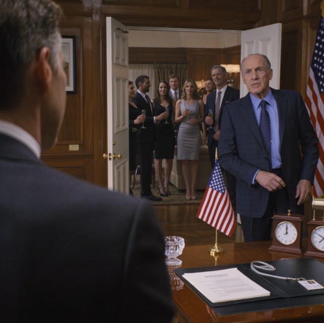 På nyårsafton drog min svärfar in mig på sitt kontor och sa kallt: ”Vi ersätter dig – du är 47, du är inte till någon nytta längre.” Jag svalde det, lämnade festen utan ett ord, gick hem och packade mina väskor, köpte en enkelbiljett för bussen och försökte försvinna efter 13 år av att ge allt. På stationen frågade en främling om jag var okej… sedan ringde hon: ”Pappa, jag hittade honom. Ja, jag är säker.” – Nyheter