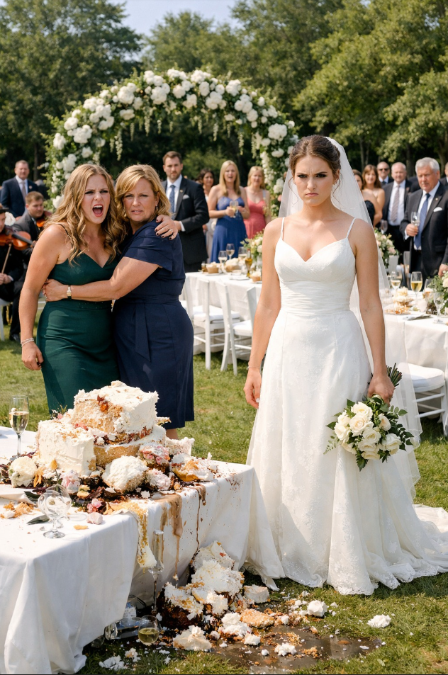 På min bröllopsdag gjorde min syster en scen – kastade champagne, krossade min tårta och ropade: ”Det här får man för att man beter sig som om man är bättre!” Min mamma kramade henne, ”Hon behöver bara släppa ut det.” Jag sa ingenting. Den kvällen gjorde jag vad ingen förväntade mig – jag drog tillbaka hennes deposition för studieavgifter. Frös det undertecknade hyreskontraktet. Men klockan 8:40 fick de de riktiga nyheterna…