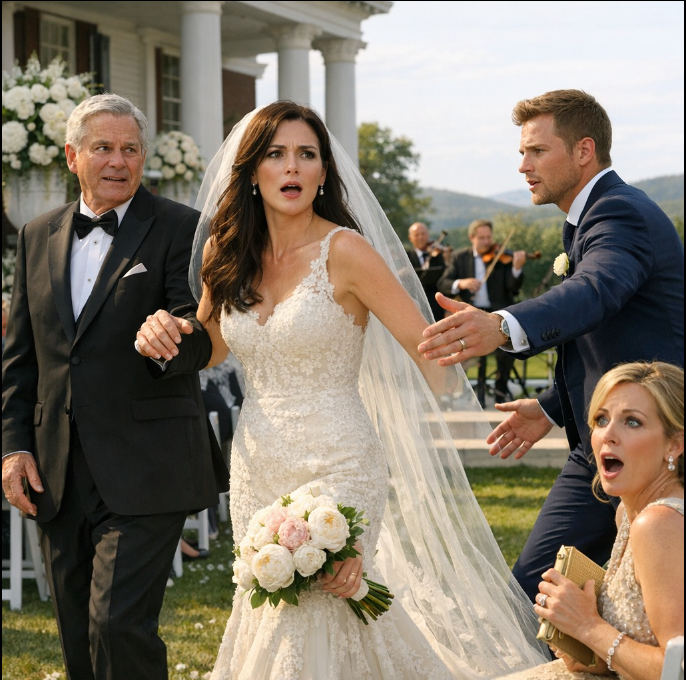 Pappa ledde mig nerför gången, viskade “Du förtjänar inte det här” — Jag betalade för bröllopet – Nyheter