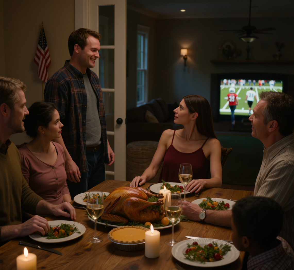 Min bror reste sig upp vid Thanksgiving-middagen och meddelade att våra föräldrar i tysthet hade överlämnat företaget jag byggt upp till honom – och att jag inte fick någonting. Jag tittade bara på min pappa och frågade mjukt: ”Ska jag berätta det för dem nu… eller skulle du hellre göra det?”