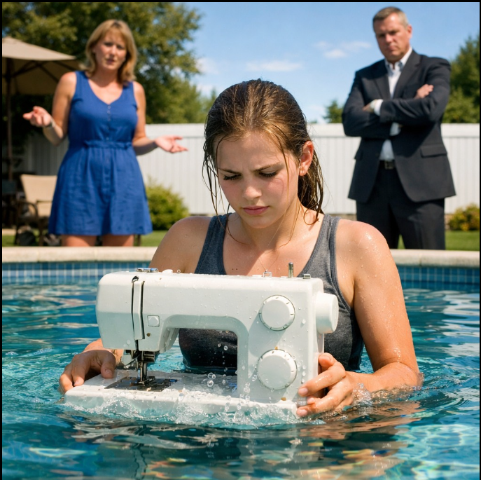 Min 16-åriga dotter kämpade i månader för att köpa sin efterlängtade symaskin. När hon inte gjorde sina uppgifter tillräckligt snabbt kastade hennes styvmor den i poolen och min exman bara tittade på. – Del 2 – Nyheter