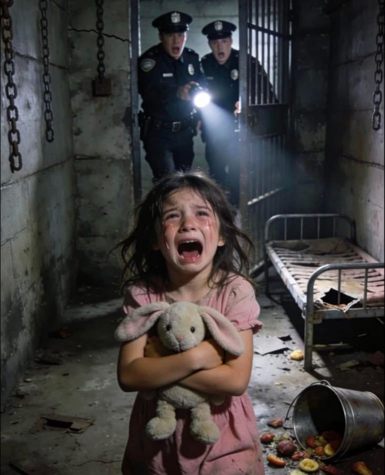 «Snälla … Jag vill inte sova i källaren längre.»- När polisen gick ner för att kontrollera, upptäckte de en sanning som Sh0cked hela grannskapet