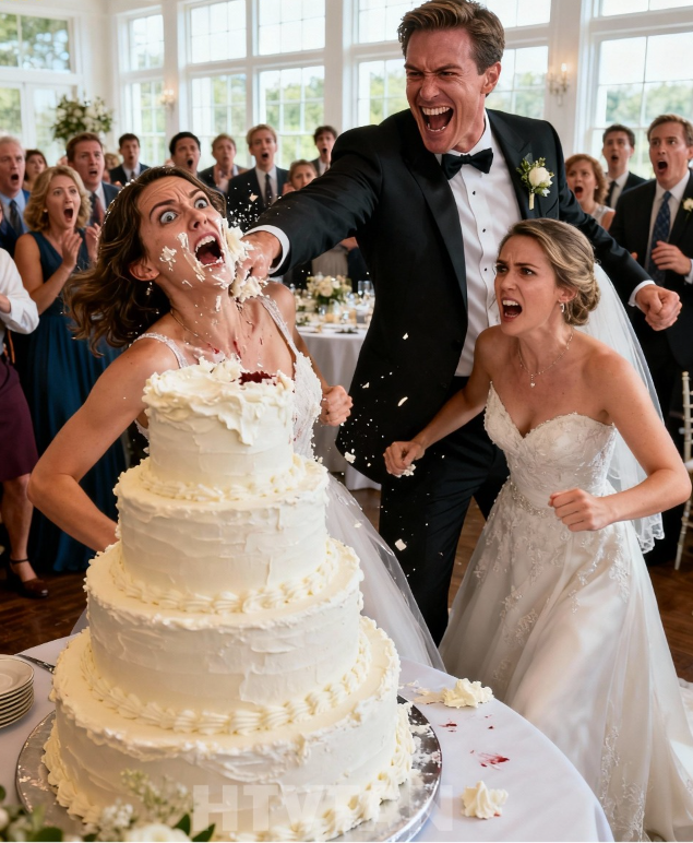 På min systers bröllop slog hennes man mitt ansikte i bröllopstårtan och hånade mig som “BILLIGSKATAN” inför alla. Hans familj hade behandlat mig som skräp i månader. Och sedan avslöjade en gäst… Hela rummet vändes upp och ner.