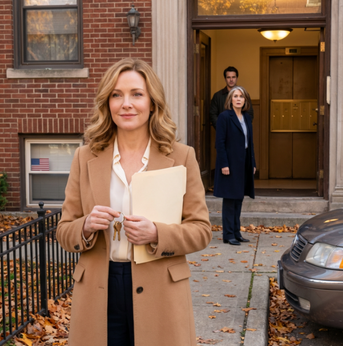 Hon stod i dörröppningen och kallade mig en börda, sedan kastade hon ut mig från den plats jag hade kallat mitt hem medan hennes son tittade på i tystnad… Tre månader senare återvände jag inte som kvinnan hon förödmjukade, utan som den nya ägaren som innehade nycklarna till allt hon trodde att hon kontrollerade. – Nyheter