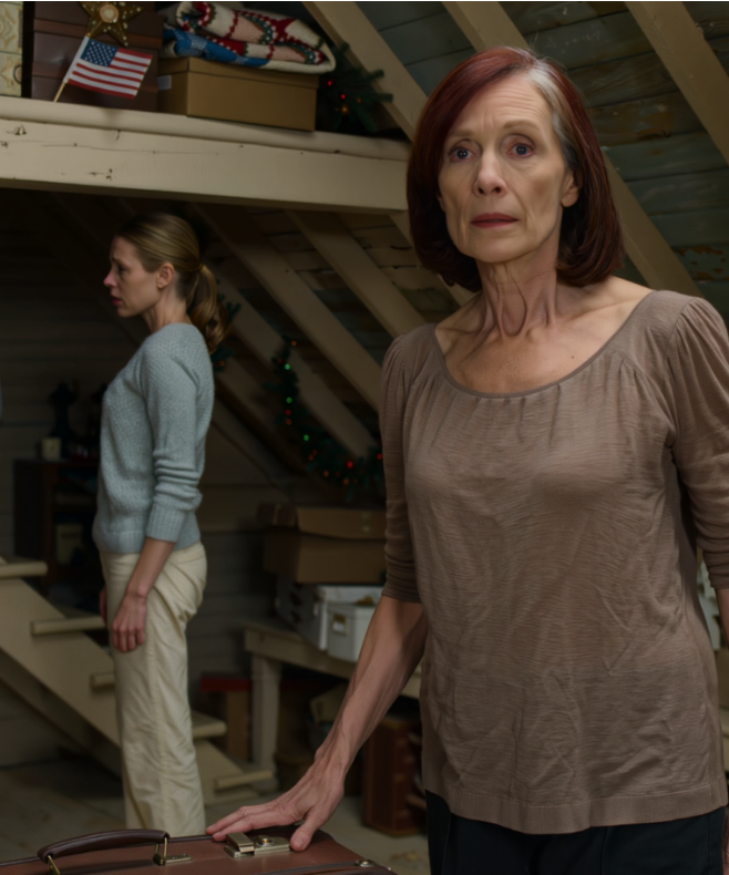 ”På vinden…?” frågade jag mjukt. Min dotter undvek mina blickar. ”Robs föräldrar kommer imorgon… gästrummen är till för dem.” Under det besöket placerade min dotter mig på en dammig vind medan hennes svärföräldrar bodde i gästrummen. Och just då insåg jag något smärtsamt: i det perfekta liv hon hade arbetat så hårt för att bygga upp, hade hennes egen mamma tyst flyttats upp på övervåningen för att sova bland gamla lådor och juldekorationer. Jag sa inte ett ord. Jag förblev artig, svalde smärtan och tog in allt i tysthet. Men hon hade ingen aning om att jag just hade vunnit på lotto. Två veckor senare, när nyheten om min lotterivinst hamnade i rubrikerna… – Nyheter