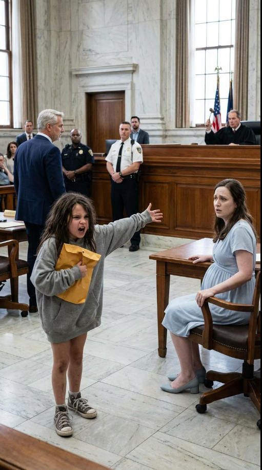 Just när han förberedde sig för att överföra 980 miljoner dollar till sin gravida exfru, slogs rättssalen upp och en hemlös flicka rusade in med ett slitet kuvert. Hennes chockerande påstående om barnets riktiga far chockade alla och stoppade allt omedelbart.