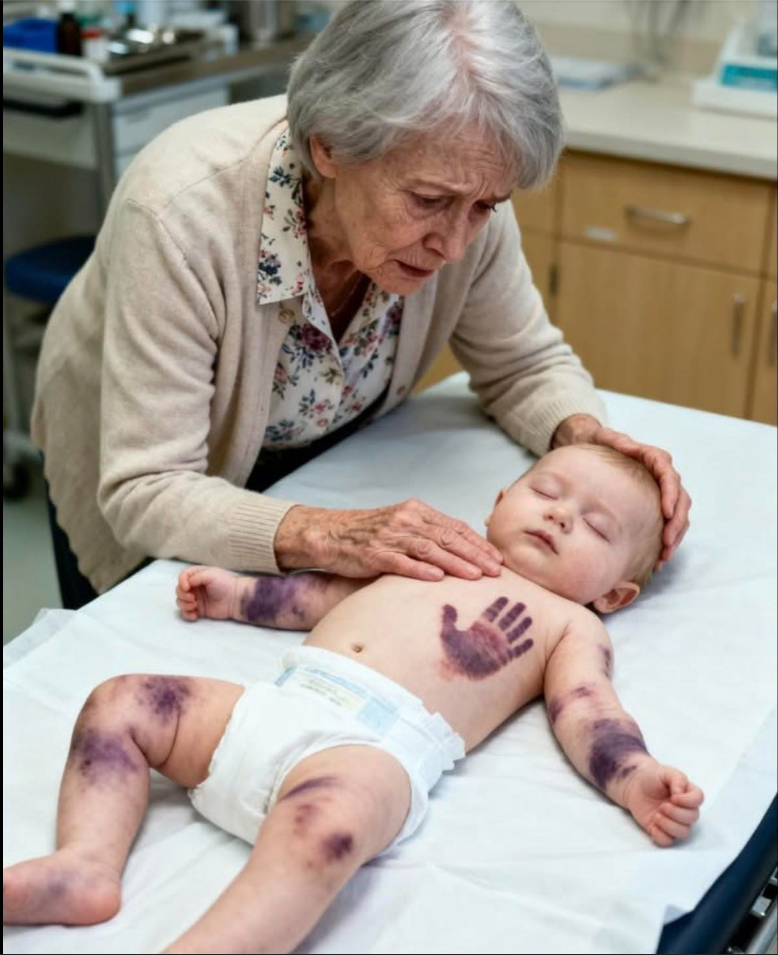 Min son och hans fru bad mig titta på deras två månader gamla bebis medan de shoppade. Men oavsett hur mycket jag höll honom eller försökte lugna honom, skulle han inte sluta gråta otröstligt. Jag kände genast att något var fel. När jag lyfte hans kläder för att kolla blöjan… frös jag. Det var något där … något ofattbart. Mina händer skakade. Jag tog tag i honom och sprang direkt till sjukhuset.