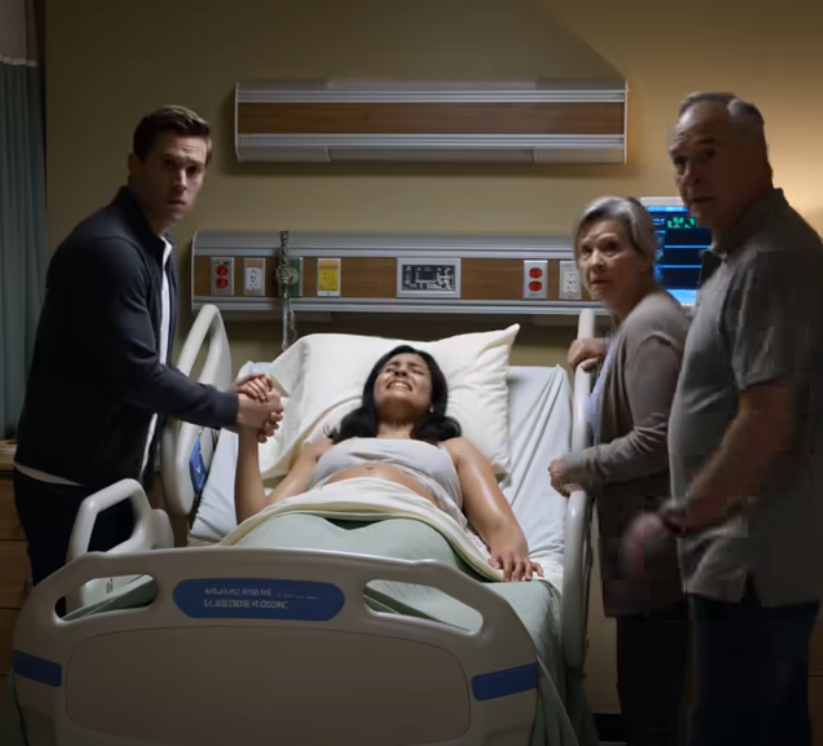 Min tvillingsyster bar barnet jag aldrig skulle kunna få, sedan kom jag hem tidigt och hörde min man säga: “Barnet behöver vara med sina riktiga föräldrar” – mina föräldrar satt bredvid dem som om det redan var avgjort, mina skilsmässopapper kom tre dagar senare, och månader efter att jag skrev under i tystnad gick jag in i hennes sjukhusrum med en mapp som de aldrig trodde att jag skulle öppna.