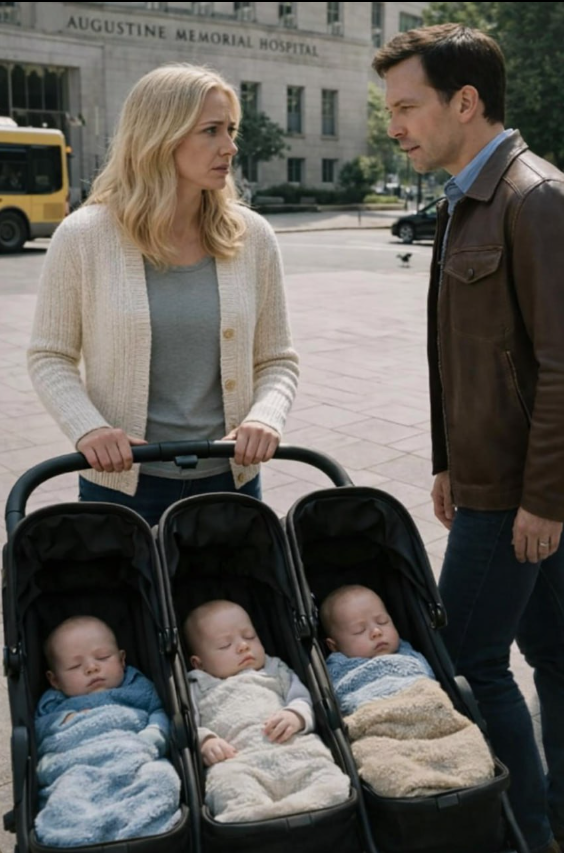 Han försvann innan han hann säga: “Jag gör det.” När hon återvände med trillingar kunde han knappt andas.