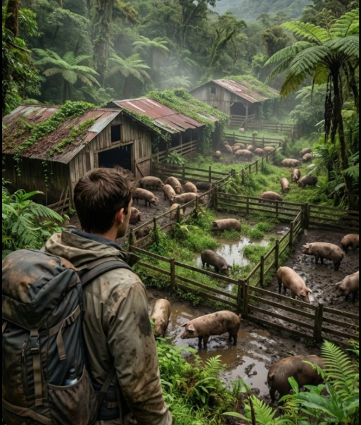 Han hyrde en gång ett helt berg för att uppfostra 30 grisar och övergav sedan platsen i fem år. När han äntligen kom tillbaka, vad han såg lämnade honom helt frusen.