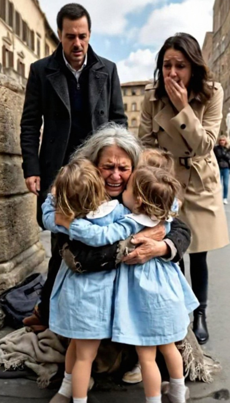 ”Födda blinda levde miljonärens trillingdöttrar i mörker – tills en gammal tiggarkvinna dök upp.”