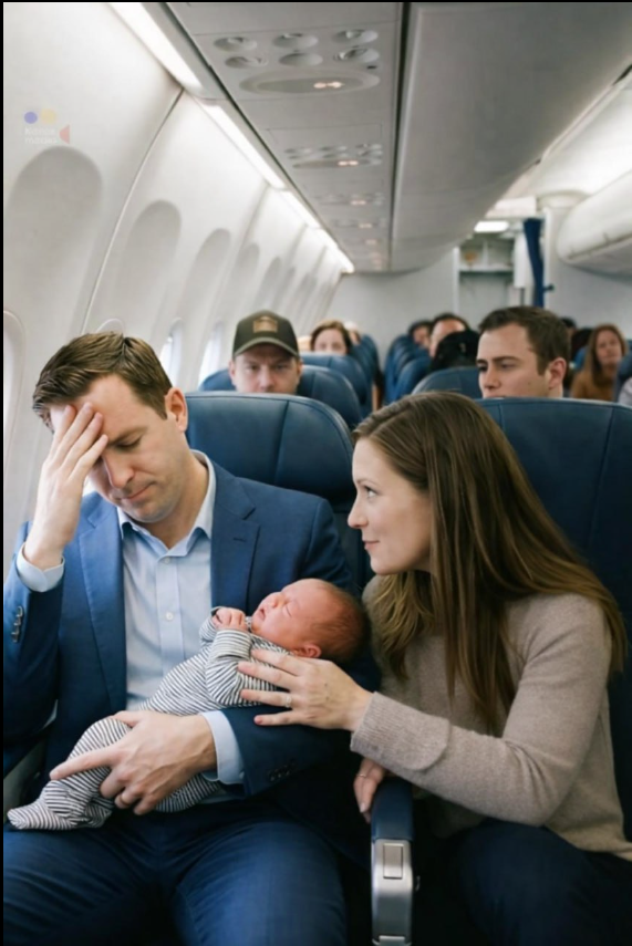Han hade miljoner, men kunde inte lugna sitt barn. En främling i ekonomiklass gick fram – och gav honom livets mest värdefulla läxa.