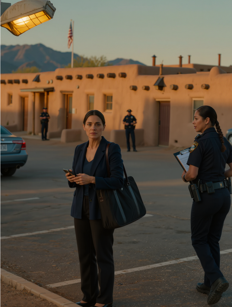 Jag gick ut från jobbet till en tom parkeringsplats. Min lilla silverfärgade Camry – precis avbetald – var borta. Jag ringde mina föräldrar i panik. “Åh älskling, slappna av. Vi gav den till Alyssa. Hon behöver den mer.” Min syster hade slängt tre bilar på fem år. Det här var min första nya bil någonsin. Jag lade på och ringde 112… Jag heter Marissa Vega och är trettio år gammal – född och uppvuxen i Santa Fe, New Mexico. Den pålitliga dottern i en familj som hyllar kaos och straffar lugn. Jag jobbar som mjukvaruingenjör – rent jobb, ren kredit, rent register. Medan min yngre syster Alyssa rusar genom livet som om den är skyldig hennes applåder. Våra föräldrar kallar det “konstnärligt temperament”. Jag kallar det att aldrig behöva be om ursäkt. Så länge jag kan minnas har jag varit den ansvarsfulla – den som budgeterade, förblev tyst, dök upp. Men att vara den stadiga dottern gjorde mig bara lättare att ta ifrån. Jag trodde inte att de någonsin skulle gå över gränsen helt. Tills den dagen jag klev in på en parkeringsplats och fann min bil – den jag jobbat sex år för att betala av – borta. De tog inte bara min bil. De slog sönder något de aldrig kommer att få tillbaka. Innan jag fortsätter, ta gärna en stund att gilla och prenumerera – men bara om du verkligen känner igen dig i den här historien. Och skriv din stad och lokala tid i kommentarerna. Jag skulle gärna vilja veta varifrån du tittar. Låt mig nu ta dig tillbaka till en av de där Santa Fe-kvällarna där ljuset träffar allt precis rätt – varmt, gyllene, nästan förlåtande. Adobe-väggarna runt mitt kontor glödde som om de höll inne dagens sista hetta. Jag var dränerad – redo för tystnad och överbliven pasta – och föreställde mig redan min lilla silverfärgade Camry väntande på mig där jag alltid parkerade: tredje raden från norra utgången, precis under den krokiga gatlyktan som flimrade som om den hade hemligheter. Men platsen var tom. Först trodde jag att jag kanske hade parkerat någon annanstans. Jag gick upp och ner två rader till – mina klackar klickade snabbare för varje steg. Ingenting. Bara damm och avlägsna samtal. En stickande kyla lade sig mitt i bröstet när jag med darrande fingrar drog fram telefonen. Kanske hade den bogserats. Kanske någon gjort inbrott. Kanske – Gud, jag ville inte säga det högt. Jag tryckte på ring. ”Mamma”, sa jag när hon svarade. ”Min bil är borta. Bogserade någon den? Kom pappa och hämtade den?” Hennes röst var vansinnigt lugn. ”Åh älskling, få inte panik. Vi gav den till Alyssa.” Tystnad. Den sortens som faller tungt – tjock som en tappad tallrik i ett tyst rum. ”Vadå?” sa jag – knappt högre än en viskning. ”Hon behövde den, Marissa. Hennes gamla gick sönder förra veckan och hon började precis det där nya jobbet. Kommer du ihåg? Hon var i tårar. Vi visste att du skulle förstå.” Min syn blev suddig. Jag blinkade hårt – hjärtat bultade så högt att jag nästan inte kunde höra henne. ”Gav du min bil till Alyssa?” ”Hon behövde den mer än du”, sa hon. ”Du jobbar hemifrån halva veckan, och du har alltid varit så generös mot henne.” Jag stirrade ut över parkeringen – ökenvinden lyfte kanten på min kavaj. Generös. Det var så de kallade det. Inte stöld.Inte svek. Bara mer av samma sak – jag gav, de tog, och Alyssa åkte förbi utan ett blåmärke. Min käke låste sig. ”Du hade en nyckel”, sa jag – som om jag pratade med en främling. ”Du använde nödnyckeln.” ”Tja, vi ville inte störa dig på jobbet.” Det var då jag lade på. Mina fingrar kändes som is när jag låste upp telefonen igen och svävade över knappsatsen. Vinden fångade mitt hår och piskade det över ansiktet – men jag rörde mig inte. Jag stod bara där och stirrade på platsen där min bil brukade stå. Jag tryckte 9. Sedan 1. Sedan 1. 911. ”Vad är ditt nödläge?” frågade telefonisten – hennes röst stadig och avmätt. ”Min bil har blivit stulen”, sa jag. Jag kunde inte tro hur lugn jag lät. ”Silverfärgad Toyota Camry från 2023. Registreringsskyltar från New Mexico.” ”Vet du vem som kan ha tagit den?” Jag svalde hårt. ”Ja”, sa jag. ”Mina föräldrar gav den till min syster. Utan min tillåtelse.” Det blev en paus. En lång. ”Tror du att en familjemedlem tog din bil utan ditt samtycke?” ”Jag tror det inte”, sa jag. ”Jag vet det.” ”Förstått, frun. Var snäll och stanna där du är. Vi skickar en polis för att ta ditt vittnesmål.” Jag lade på och stirrade på skärmen tills den avtog. Vinden hade tilltagit nu – jagade skräp över asfalten, ylade lågt genom bilraderna som en varning. Några personer gick förbi – utan att lägga märke till mig. Bara ytterligare en kvinna i telefonen. Kanske utelåst. Kanske bara sms:ade hon. Ingen såg att världen just hade spruckit itu under mina fötter. Min telefon började surra. Mamma igen. Sedan pappa. Jag svarade inte. Istället satte jag mig ner på trottoarkanten – knäna mot bröstet – och väntade. De stal inte min bil. De stal det sista som band mig till den version av mig själv som fortsatte att förlåta dem. Polisbilen körde in på parkeringen med tyst auktoritet – strålkastarna skar igenom den smygande skymningen. Konstapel Navarro klev ut – stövlarna knastrade mot gruset, hennes mörka hår tvinnat till en stram fläta som inte rörde sig i vinden. Hon gick mot mig med lugnt beslutsamhet – ett skrivblock instoppat under armen, hennes ögon svepte över parkeringen som om det fortfarande kunde gömma min Camry i full syn. ”Fröken Vega?” Jag reste mig – borstade damm från mina byxor. ”Ja. Marissa.” Hon nickade en gång – hennes ton neutral men inte kall. ”Du anmälde ett stulet fordon.” Jag räckte henne mappen jag hade dragit fram ur min skrivbordslåda när jag insåg att detta inte skulle sluta med ett telefonsamtal och en darrande ursäkt. ”Inuti – äganderätt, registreringsbevis, försäkringsbevis, varje betalningsanvisning – inklusive den som var stämplad som full betald för bara tre veckor sedan.” Hon bläddrade igenom. ”Allt detta står i ditt namn?” Varje rad. Ingen medskrivare. Ingen. Hon pausade – lyfte blicken för att möta min. ”Vet du vem som tog fordonet?” ”Min syster”, sa jag. ”Alyssa Vega. Mina föräldrar gav henne en reservnyckel som jag lämnade hos dem för nödsituationer. Det var ingen nödsituation.” Jag skrattade – bittert och platt. ”Hon förstörde sin bil igen. Det blir tre nu. De räknade med att min var ledig.” Navarro klottrade något – och gestikulerade sedan mot en bänk i närheten där vi kunde sitta.Jag stod stående – alltför oskadd för att vara stilla. ”Fall av familjestölder är komplicerade”, sa hon. ”Men det är fortfarande stöld. Lagen gör inga undantag för känslor.” Hennes ord landade hårt. Inte för att de var hårda. Utan för att de var sanna. I trettio år hade jag lärt mig motsatsen. I vårt hus vägrade känslor över fakta. Och kärlek skulle täcka varje överträdelse – oavsett hur djup den var. Jag tänkte på första gången något av mitt försvann. Jag var åtta och hade sparat i en månad för att köpa en glittrig lila dagbok med ett billigt silverlås. Alyssa hittade nyckeln och fyllde sidorna med klotter och bekännelser om sin senaste förälskelse. När jag grät sa mamma: ”Hon är bara liten. Få henne inte att må dåligt.” Jag var också åtta. Men på något sätt var jag alltid äldre – alltid ansvarig för sina känslor. Polis Navarro pekade upp mot en säkerhetskamera monterad på en lyktstolpe. ”Vi tar bilder. Om hon kör runt med den hittar vi den.” ”Hon tror nog att det är en gåva”, muttrade jag. ”Hon kommer att upptäcka annars”, svarade Navarro. Hon räckte mig ett ärendenummer prydligt skrivet på ett litet kort. ”Om din syster eller dina föräldrar kontaktar dig, bry dig inte. Dokumentera allt. Låt oss hantera det.” Jag tog kortet – dess hörn grävde sig fast i min handflata. ”Jag trodde aldrig att jag skulle vara här – och anmäla min egen familj.” ”Du skulle bli förvånad över hur ofta det händer”, sa hon. ”Rättigheter bryr sig inte om blod.” Hennes radio sprakade och hon svarade med en kort ström av koder som jag inte förstod. Sedan reste hon sig. ”Vi hör av oss snart.” Jag nickade – och såg henne gå. Hennes närvaro försvann in i mörkret när hennes patrullbil körde iväg – och lämnade röda och blå blixtar på trottoaren som snabbt försvann. Jag var ensam igen. Men något hade förändrats. Hemma kändes tystnaden enorm. Jag bytte av mig arbetskläderna och stod vid köksbänken – stirrade på den blinkande lampan på min telefonsvarare. Tre nya röstmeddelanden. Jag tryckte inte på play. Istället hällde jag upp ett glas vatten – satte mig ner – och stirrade ut genom fönstret där gatlyktor flimrade över putsade väggar och parkerade bilar. Min telefon vibrerade igen. Pappa ringde. Men igen – okänt nummer. Jag vände den med framsidan nedåt. Nästa morgon på jobbet försökte jag fokusera. Försökte dränka mig i kod och ren logik – där saker och ting var logiska och följde regler. Men jag fortsatte att kolla fönstret – och förväntade mig att se min bil tillbaka på parkeringen som om allt hade varit en mardröm. ”Hallå”, sa en röst – som skrämde mig. Jag tittade upp och såg Jordan luta sig mot kanten av min arbetsbås. ”Är det bra?” Jordan Carr var den typen av kollega som höll sig för sig själv – men alltid visste när någon inte mådde bra. Skarpa ögon. Mild röst. Den typen av person man inte lade märke till förrän de fick en att känna sig sedd. Jag tvekade. ”Familjegrejer”, sa jag – med jämn röst. Hon lutade på huvudet. ”Vill du prata?” Jag öppnade munnen – men ingenting kom ut. Sedan – till slut – viskade jag. ”De gav min bil till min syster.” Jordan blinkade. ”Gav?” ”Använde min nödnyckel. Sa inte det för mig. Bara lämnade över den.””Och nu är jag skurken för att jag är arg.” Hon ryckte inte till. Hon nickade bara långsamt. Sedan sa hon: ”Du är inte skyldig någon din tystnad.” Jag bet mig i läppen. Jag hade tillbringat så många år med att vara fredsbevararen – den som fixar till det – den som förlåter. Och ju mer jag gav, desto mindre verkade jag ha kvar. När jag kom hem den kvällen höll min telefon på att gå sönder. Sms. Missade samtal. Röstmeddelanden. Pappas röst i ett av dem. ”Du är starkare än Alyssa. Du klarar dig utan bilen. Vi försöker bara hjälpa henne att komma på fötter. Gör inte det här till en stor grej.” Som om sex år av budgetering – slit – och att bygga upp självständighet kunde reduceras till en tjänst. Jag raderade röstmeddelandet. Sedan raderade jag nästa – och nästa. Om att vara stark innebär att ge tills det inte finns något kvar – då kanske jag har haft tillräckligt med styrka för en livstid. På morgonen hade min telefon förvandlats till en belägringslokomotiv. Sex missade samtal från mamma. Fyra från pappa. Ett röstmeddelande från min moster. Och två nummer jag inte kände igen – förmodligen kusiner som inte hade pratat med mig på flera år men nu plötsligt kände sig tvungna att ingripa. Jag kollade inte någon av dem. Jag stod bara i köket och höll i min kaffemugg – tittade på ånga som steg upp i solljuset som rök från en eld jag inte hade startat men ändå skulle få skulden för. Det var lördag. Jag behövde inte jobba. Jag borde ha gått på en vandring – eller gått genom torget – kanske besökt bondens marknad. Men tyngden i mitt bröst var för tung. Jag kunde inte andas frisk luft när allt inom mig kändes surt. När min telefon ringde igen ignorerade jag den nästan. Sedan såg jag namnet – mamma. Jag stirrade på det – lät det genljuda till sista sekunden – svarade sedan. ”Marissa.” Hennes röst var stram – spröd. ”Har du lugnat ner dig?” ”Nej”, sa jag. En tystnad. ”Jag bara – det här sliter sönder din pappa. Alyssa är förkrossad. Hon visste inte ens att du skulle reagera så här.” ”Hon visste inte att jag skulle bli upprörd över att min bil blev stulen.” Jag höll rösten låg – stadig. Jag var trött på att höja den. ”Hon stal den inte”, sa hon skarpt. ”Vi sa till henne att det var okej. Du lät henne alltid använda dina saker.” ”Jag sa inte att hon fick använda den här.” fräste jag. ”Jag visste inte ens att den var borta förrän jag gick in på parkeringen som en idiot.” ”Du är inte rättvis”, sa hon. Och det var allt. Den frasen – den gyllene biljetten min familj gav varandra varje gång någon vågade dra en gräns. Jag var inte rättvis när jag inte lånade Alyssa pengar. Jag var inte rättvis när jag vägrade betala hennes hyra den enda månaden. Jag var inte rättvis när jag sa till pappa att jag inte ville flytta hem igen medan Alyssa ”listade ut saker och ting”. ”Rättvist”, sa jag. ”Vill du prata om rättvist?” Jag väntade inte på hennes svar. Jag tryckte på högtalarknappen – ställde telefonen på bänkskivan – och gick till min garderob i sovrummet. Jag öppnade en liten förvaringslåda och drog fram en gammal anteckningsbok med sprucken spiralrygg. Jag hade behållit den sedan universitetet – hälften budgetanteckningar, hälften spridda minnen. Jag bläddrade till en sida märkt Utgifter – Höstterminen. ”Minns du när jag var tjugo och sparade till mina studieavgifter?” frågade jag. Hon var tyst.”Du tog tolvhundra dollar från det kontot och berättade för mig i efterhand att Alyssa behövde ny programvara till sin fotokurs.” Jag jobbade som servitris på kvällarna och pluggade datavetenskap. ”Du sa att jag var bättre på att hantera stress.” ”Marissa, det var flera år sedan.” Jag gick tillbaka till köket. ”Eller när jag flyttade ut och lämnade kvar min futon och TV – jag kom tillbaka för att hämta dem en vecka senare och Alyssa hade dem i sitt rum. Du sa att hon behövde ett eget utrymme. Jag bråkade inte ens. Jag lät det gå.” Hennes andning hade förändrats – snabbare nu. Defensiv. ”Det här är inte samma sak.” ”Du har rätt”, sa jag. ”Det är det inte. Den här gången tänker jag inte släppa taget.” ”Gör inte så här”, sa hon – med sprickande röst. ”Du ringde polisen. Din syster kunde bli arresterad.” ”Hon borde bli arresterad.” ”Hon är din syster, Marissa.” ”Och jag är din dotter”, sa jag. ”Men det verkade aldrig spela så stor roll.” Det blev tyst i linjen. Sedan – på avstånd – hörde jag pappas röst i bakgrunden – låg och arg. Ett prassel. Han hade tagit telefonen. ”Marissa”, sa han – med sin lugna, inövade ton som om jag vore en klient han behövde vinna över. ”Låt oss vara resonliga här.” ”Jag är mer än resonlig.” ”Vi stal den inte. Vi lånade den. Den är fortfarande inom familjen.” ”Du använde en nyckel jag gav dig för nödsituationer. Du frågade inte. Du berättade inte ens för mig. Jag fick reda på det när jag trodde att den var stulen.” ”Vi skulle berätta för dig efter att Alyssa hade anpassat sig till det nya jobbet.” ”Självklart var du det”, sa jag. ”Som du berättade om studiefonden. Eller möblerna. Eller laptopen. Alltid efteråt.” Han suckade – och jag kunde höra tålamodet brister i hans röst. ”Hon är din syster. Hon försöker komma på fötter.” ”Hon är trettio”, sa jag. ”Hon har ’försökt’ i över ett decennium.” ”Du är starkare. Det har du alltid varit.” Där var den. Jag skrattade – inte ett glatt ljud. En ihålig, trasig sak som skrapade mot min hals. ”Hör du dig själv? Du säger det som om det vore en komplimang. Det är det inte. Det är bara tillåtelse att fortsätta ta ifrån mig.” Ännu en tystnad. Sedan var mamma tillbaka på linjen – darrande och panikslagen. ”Snälla, Marissa. Om du inte lägger ner anmälan kan hon få ett register. Hon kan förlora jobbet. Är det vad du vill?” ”Nej”, sa jag tyst. ”Vad jag vill är att hon ska förstå att konsekvenser finns. Och om hon inte returnerar den, då tar polisen hand om det.” ”Det skulle du inte”, viskade hon. ”Titta på mig.” Jag avslutade samtalet. Inom några minuter återupptogs spärren. Fler nummer. Fler röstmeddelanden. Jag svarade inte på någon av dem. Jag lade ner telefonen och gick ut på balkongen. Himlen var spolad i mjukt lavendelfärgat ljus. Moln rullade långsamt över bergen – fridfulla och oåtkomliga. Jag grep tag i räcket och slöt ögonen – andades genom värken i bröstet. Min telefon surrade bakom mig som ett sår som inte ville sluta sig. De uppfostrade ingen dotter. De byggde en förbannad dörrmatta. Och nu är de chockade över att jag äntligen stod upp. Domstolen luktade gammalt papper och blekmedel.Jag satt på en smal träbänk utanför rättssal 3C – mina händer pressade mot knäna för att hindra dem från att skaka. Lysrören i taket surrade svagt – för starka, för sterila, som om de försökte tvätta allt rent, inklusive det som inte kunde vara det. Alyssa satt tvärs över korridoren med våra föräldrar – hennes fot studsade nervöst, hennes telefon knuten i båda händerna. Hon ville inte titta på mig. Det ville inte de heller. Min mamma bar sin finaste halsduk – den hon sparade till kyrkan och begravningar. Min pappa fortsatte att viska till henne – men hans blick var fäst vid de stängda rättssalens dörrar som om han kunde tvinga dem att hålla dem stängda. Den offentliga försvararen lutade sig mot väggen bredvid dem – uttråkad och bläddrade igenom anteckningar. Bara ännu ett fall för honom. Ännu en sorglig familj med för mycket drama och inte tillräckligt med gränser. När kanslist öppnade dörren och ringde Staten New Mexico mot Alyssa Vega – vred sig min mage. Alyssa ryckte till. Mina föräldrar reste sig båda på en gång – som en enhet. Hon följde dem in i rättssalen utan att titta i min riktning. Jag stod också – men jag höll mig tillbaka, bakom repet på andra raden. Rummet var kyligt. Väggarna var klädda i matt trä – och domarbänken tornade upp sig högt ovanför oss. En kvinna i sextioårsåldern presiderade – hennes gråa hår hårt bakåtsatt, hennes ögon oläsliga bakom smala glasögon. Hon skummade igenom akten – sedan tittade hon på Alyssa. ”Ni har gått med på att vädja om brott idag.” Alyssa nickade – hennes röst knappt hörbar. ”Ja, ers höghet.” Hennes advokat överlämnade det undertecknade uttalandet. Domaren läste det – ansiktet orörligt. ”Fröken Vega”, sa hon, ”var vänlig och läs ert skriftliga medgivande i protokollet.” Alyssas händer skakade när hon vek upp pappret. Hennes röst kom låg men tydlig. ”Jag, Alyssa Vega, erkänner att jag tog min systers bil utan tillstånd. Jag visste att fordonet inte var registrerat på mig. Jag visste att jag inte hade samtycke. Jag tog den ändå. Jag trodde att hon skulle förlåta mig. Jag hade fel. Det jag gjorde var stöld. Jag är ledsen.” Hennes sista ord brast när hon sa dem. En enda tår rann nerför hennes kind. Och jag såg den falla – väntande på att känslan skulle stiga inom mig. Ilska. Lättnad. Något. Men allt jag kände var en dov utmattning – den sorten som kommer efter att man burit för mycket tyngd för länge. Domaren nickade. ”Tack, fröken Vega.” Hon lämnade över uttalandet till kanslisten. ”Låt protokollet återspegla ett erkännande av skuld.” Hon vände sig tillbaka till Alyssa. ”Denna domstol godtar ditt erkännande. Du döms till sex månaders skyddstillsyn, ett års indragning av ditt körkort och skadestånd på åttahundrafyrtiosju dollar för att täcka beslags- och handläggningsavgifter. Underlåtenhet att följa domen leder till återkallelse av skyddstillsynen och fängelse.” Klubban föll ner med ett smäll. Min mamma kippade efter andan. Domaren reste sig och gick ut genom sidodörren. Och plötsligt var allt över. Så tyst. Så snabbt. Alyssa sjönk ihop i sin stol. Hennes advokat lutade sig fram – viskade instruktioner. Min fars hand vilade på hennes axel. Min mamma sträckte sig efter hennes hand. Ingen av dem tittade på mig.De passerade varandra inom räckhåll när de lämnade rättssalen. Alyssa gick med böjt huvud – håret föll som en ridå över hennes ansikte. Jag kunde ha stoppat henne. Jag kunde ha sagt hennes namn. Men det gjorde jag inte. För jag visste vad som skulle hända. Hon skulle titta på mig med de där vida, tårblanka ögonen fulla av skuld och självömkan. Min mamma skulle ingripa – hennes röst skärpt av smärta och stolthet. ”Marissa, gör inte saken värre.” Så jag lät dem gå förbi. Utanför var himlen låg och grå. Regn hotade men föll aldrig. Familjer stod på tingshusets trappsteg – kramade varandra, grät, kurade under paraplyer. Jag stod ensam. Och såg mina ingenstans. Kanske hade de parkerat runt kvarteret. Kanske hade de redan gått. Jag brydde mig inte. Jag gick långsamt till uppsamlingsplatsen i industridistriktet. Luften tung av damm och olja. Tjänstemannen tittade inte upp när han sköt ett skrivblock över disken. ”Camry. Silver. Plats tolv. Nycklar inuti.” Jag nickade och skrev under. Rader av skadade bilar stod utsträckta under surrande strålkastare. Sedan såg jag den – min Camry parkerad snett, som om den som hade lämnat den inte brydde sig om den stannade kvar eller rullade iväg. Jag öppnade dörren. Lukten träffade mig först – billig parfym, snabbmatsfett, något klibbigt och surt i mugghållaren. Skräp låg utspridda på golvet. Mascarafläckar på passagerarfönstret. Min nödfilt – en gång prydligt hopvikt – skrynklades ihop i baksätet. Tomma Red Bull-burkar skallrade när jag satte mig ner. Bensintanken var nästan tom. Mitt bröst värkte – inte på grund av röran, utan på grund av vad den betydde. Alyssa hade inte precis tagit min bil. Hon hade visat den respektlöshet – slängt den som om det bara vore ytterligare en sak hon hade rätt att ha sönder. En röst bakom mig sa: ”Ser allt bra ut?” Jag vände mig om. Polis Navarro stod på förarsidan – urklippet i handen. ”Den är intakt”, sa jag. ”Det räcker, antar jag.” Hon lutade sig mot bilen. ”Du vet”, sa hon tyst, ”folk tror att det är svårast att anmäla främlingar. Men det är det inte. Det är fall som det här.” Jag tittade på henne. ”Varför?” ”För när en främling stjäl från en är det en förlust”, sa hon. ”När någon man älskar gör det är det svek. Och svek tar inte bara ens tillhörigheter. Det tar ens förtroende. Det är svårare att ersätta.” Jag stängde dörren och lutade pannan mot ratten. Hon hade rätt. Hon förstörde inte bara bilen. Hon förstörde den sista platsen jag kände mig trygg på att vara mig själv. Jag tillbringade de närmaste dagarna i en sorts tystnad jag inte visste att jag var kapabel till. Inga telefonsamtal. Inga sms. Inga förklaringar. Bara tystnad och utrymme. Dyrbart, tungt utrymme. Camry stod på parkeringen till min nya lägenhet – rensad och dammsugen, med en luftfräschare fäst vid ventilen och ett gult rattlås utsträckt över den som en förseglad dörr. Det handlade inte om att förebygga stöld. Det var en linje dragen – tydlig och synlig. En signal mestadels till mig själv. Det är här man slutar låta folk sträcka sig in och ta vad de vill ha. Mitt nya boende låg undangömt vid foten av bergen öster om Santa Fe – precis tillräckligt långt bort för att det skulle kännas som ett annat liv.Byggnaden var tyst – i adobe-stil som så mycket annat i staden, med mjuka, bruna väggar och trägolv som stack ut under takfoten. Det fanns inga gemensamma historier här. Ingen ringde för att låna något. Inga outtalade skulder. Jag berättade inte för min familj att jag hade flyttat. Bara en person visste – mormor Alma. Hon hade varit det enda numret jag inte hade blockerat. Hon höjde aldrig rösten. Valde aldrig sida. Hon ringde bara på söndagskvällarna för att fråga om jag åt tillräckligt – och för att försiktigt påminna mig om att världen skulle fortsätta snurra oavsett om jag öppnade dörren eller inte. Den onsdagskvällen ringde hon och frågade om hon kunde komma på besök. ”Bara te”, sa hon. ”Jag tar med mitt eget socker.” När jag öppnade dörren och såg henne stå där – insvept i sin yllekappa trots den kvardröjande värmen, med handväskan instoppad under armen som alltid – kände jag något röra sig i bröstet. Inte smärta. Inte ilska. Något äldre. Något som hemlängtan. Hon klev in och tittade sig omkring i mitt nya hem. Hennes blick landade på Camry genom fönstret – sedan på tekannan som värmdes på spisen. Till slut bestämde de sig för mig. ”Din mamma berättade allt för mig”, sa hon medan hon satte sig i soffan. Jag stod kvar – armarna i kors över bröstet. ”Hon är orolig. Din syster också. Alyssa är ett enda vrak.” Jag skrattade skarpt och humorlöst. ”Ett enda vrak. Hon stal min bil – ljög om den – och förstörde insidan som om det vore hennes studentrum. Men det är jag som är problemet.” Alma ryckte inte till. Hon tittade på mig som hon alltid gjort – lugn, vaksam. Inte anklagande. Bara väntande. ”Hon har ett register nu”, sa hon. ”Ett riktigt”, nickade jag. ”Det är vad som händer när människor får ta konsekvenser.” Hon suckade – ljudet mjukt och skört. ”Konsekvenser kan knäcka människor, Marissa.” Jag satte mig mittemot henne. ”Då kanske de borde knäcka henne – för jag har tillbringat hela mitt liv med att vara den som böjer sig.” Alma knäppte händerna i knät – hennes fingrar, slitna av tiden, rörde sig fortfarande som om de mindes årtionden av sömnad, matlagning, att hålla ihop människor. ”Jag vet hur det känns att hålla familjen upprätt medan alla andra lutar sig mot en”, sa hon. ”Jag såg det på din mamma. Och nu ser jag det på dig.” Jag svalde hårt – men knuten i halsen rörde sig inte. ”Jag har varit arg”, sa jag. ”Riktigt arg. Men mer än så – jag är trött. Jag har burit deras misstag som om de vore mina. Och varje gång jag drog en gräns kallade de mig kall.” Hon nickade. ”Det är för att du är spegeln, Marissa. Och speglar gör människor obekväma när de inte gillar vad de ser.” Jag tittade bort. Solen hade sjunkit lågt utanför – och målade bergssluttningarna i mjukt guld. ”De kallade mig självisk”, viskade jag – för att jag gjorde det absolut nödvändigaste för att skydda mig själv. Hennes röst var tystare nu. ”Kanske sa de det för att du slutade göra dig själv mindre för deras bekvämlighet. Det är inte själviskt. Det är överlevnad.” Jag insåg inte att jag grät förrän jag kände värmen rinna nerför mina kinder. Jag torkade tårarna snabbt – skamsen över hur lätt de hade kommit. ”Jag ville bara ha rättvisa”, sa jag. ”Inte beröm. Bara rättvisa.””Alma reste sig långsamt och gick mot där jag satt. Hon vilade en varm hand på min axel. ”Rättvisa är vackert”, sa hon. ”Men det är sällan man ser det i familjer. Vi lär ut uppoffring så bra – men inte skydd.” Hon vände sig mot dörren – och rättade till sin halsduk. ”Jag ber dig inte att förlåta dem”, tillade hon. ”Jag ber dig att komma ihåg vem du är nu. Du har hittat en plats där du inte längre blöder för människor som aldrig frågade om du mådde bra.” Jag följde henne till dörren. Hon stannade till i entrén – hennes hand vilade lätt på dörrkarmen. ”Förhärda inte ditt hjärta helt”, sa hon – med vänliga ögon. ”Se bara till att nästa gång du öppnar den, att det är för någon som har förtjänat det.” Efter att hon gått satte jag mig i soffan och stirrade på tekoppen hon hade lämnat kvar. Hennes ord ekade genom tystnaden som en välsignelse. Om jag måste vara skurken i deras berättelse för att vara hjälten i min – så får det vara så. En vecka gick efter mormor Almas besök – och något inom mig började lägga sig. Inte som damm. Inte som nederlag. Utan som en grund. Jag slutade undra om min mamma skulle ringa. Jag slutade kolla Alyssas sociala medier för att se om hon hade lagt upp ytterligare en tårfylld selfie med vaga bildtexter som bad om sympati. Jag behövde inte ljudet. Jag behövde inte kaoset längre. Istället lade jag min energi på att bygga något eget. Jag började i liten skala – städade min lägenhet varje morgon före jobbet, fyllde mitt kylskåp med saker som gav näring istället för att bedöva. Jag planterade suckulenter på balkongen. Jag gick med i en lokal bokklubb på kulturhuset. De läste allt från memoarer till deckare. Och ingen frågade om min familj eller var jag kom ifrån. Jag var bara Marissa. Jag gillade det. En måndagskväll gick jag till brevlådan när jag såg en En välbekant sedan körde in på parkeringen. Jag frös till. Förardörren öppnades – och Alyssa klev ur. Hon såg smalare ut än jag mindes – hennes axlar var böjda som om skuldkänslor hade lagt osynlig tyngd på hennes kropp. Hon bar luvtröjan jag hade gett henne för två jular sedan – den hon en gång kallat ful. Vi stirrade på varandra över parkeringen. ”Jag frågade mormor var du bodde”, sa hon – med låg röst. ”Jag vet att jag inte borde ha kommit. Jag bara – jag var tvungen.” Jag sa ingenting. Jag väntade. Hon sträckte sig ner i fickan och drog fram ett vikt kuvert. ”Jag har jobbat på AutoZone. Jag har sparat tillräckligt för att betala beslagsavgifterna. Det här är en check. Du kan lösa in den.” Jag rörde mig inte. Jag sträckte mig inte efter den. ”Jag vet att det inte lagar någonting”, fortsatte hon. ”Jag är inte här för det. Jag är bara trött på att låtsas som om jag inte har sönder något.” Hennes röst brast vid sista ordet. Hon höll fram kuvertet som en gåva. ”Det handlar inte bara om bilen”, sa hon. ”Jag stal ditt förtroende – och jag förstörde det som jag alltid gör.” Jag tittade på henne. Verkligen tittade. Hon verkade inte inövad. Det fanns ingen teatralisk uppvisning – inga krokodiltårar. Bara en trött tjej som stod i skymningen och försökte sätta tillbaka en enda tegelsten där hon en gång hade rivit ner en vägg. Jag gick långsamt fram och tog kuvertet.Mina fingrar snuddade vid hennes. Hon ryckte inte till. ”Jag kan inte glömma det”, sa jag. ”Inte än. Kanske aldrig.” ”Jag förväntar mig inte att du ska göra det”, svarade hon. Jag tittade på henne. ”Varför nu?” Hon ryckte på axlarna. ”För att tystnaden gör ont. Och för att jag saknar att ha en syster. Inte någon som fixar allt – bara du.” Vi kramades inte. Vi lovade ingenting. Hon gick tillbaka till bilen och körde iväg – hennes baklyktor försvann i mörkret. Inne satt jag vid köksbordet och stirrade på räkningen. Det var inte pengarna. Det var det faktum att hon hade dykt upp utan att be om förlåtelse – bara ansvarsskyldighet. Och kanske var det en början. Några dagar senare bjöd jag in Alma igen. Hon hade med sig empanadas och ett leende som sa att hon redan visste. ”Jag hörde att Alyssa hade besökt mig.” Jag nickade. ”Hon verkar annorlunda”, sa jag. ”Kanske är hon det”, sa Alma – och räckte mig en tallrik. ”Men det betyder inte att du är skyldig henne något mer än din sanning.” Vi åt i lugnt sällskap. Efteråt stod jag på balkongen – och tittade på solen som sjönk ner bakom bergen och kastade himlen i färger jag aldrig lade märke till när jag var begravd under alla andras tyngd. Jag var inte helad. Men jag höll på att läka. Ett sms kom just då – från min mamma. Jag skulle vilja prata när du är redo. Inte om Alyssa. Om dig. Jag stirrade på meddelandet – tummen svävade över skärmen. Jag svarade inte. Inte än. För jag hade precis börjat höra min egen röst igen. Och jag ville se till att den var stark innan jag lät någon annan prata igenom det. Vinden tilltog – löven prasslade i krukan bredvid mig. För första gången på flera år kände jag att jag inte försökte fly från min familj. Jag fann helt enkelt var jag slutade – och de började. Och den gränsen – tydlig och helig – var äntligen min att skydda. Den lärorika lärdomen jag dragit av den här berättelsen är att sätta gränser – även med dem vi älskar – kan vara en läkande handling, inte grymhet. När förtroende bryts upprepade gånger är det inte själviskt att välja att skydda sin frid. Det är nödvändigt. Att återuppbygga ett liv med avsikt kräver mod – särskilt efter att ha blivit behandlad som mindre värdig. Och ibland är det första steget för att läka en splittrad familj att lära sig att höra sin egen röst innan man tillåter andra att komma tillbaka. Om du frågar mig vad jag lärde mig – och jag vet att det låter som den delen av historien där någon blir predikande, så jag ska försöka att inte göra det – skulle jag säga så här. För det första – om din familj bara älskar dig när du är användbar för dem, är det inte kärlek. Det är en transaktion. Och du får gå ifrån en överenskommelse du aldrig gick med på. För det andra – att sätta en gräns är inte svek. Det är inte grymhet. Det är inte själviskhet. Det är den mest grundläggande handlingen av självrespekt en person kan utföra – att säga: Det är här jag slutar och här du börjar. Jag tillbringade trettio år utan gränser – och nu lär jag mig hur man bygger dem. Jag önskar att någon hade sagt det till mig tidigare – du behöver inte någons tillåtelse för att skydda dig själv. För det tredje – om du arbetar hårt och ingen anordnar en fest för dig, anordna din egen. Köp dig en tårta. Tänd ett ljus. Sitt med det.Du förtjänade det ögonblicket – och ingen annans tystnad kan ta den ifrån dig. Och för det fjärde – det här är det som tog mig längst tid att förstå. Om någon säger till dig att du är “för mycket” när du delar med dig av något du är stolt över, är problemet inte att du är för mycket. Problemet är att de erbjuder för lite. Och det gapet är inte ditt att åtgärda. Jag säger inte till dig vad du ska göra med din familj. Jag känner inte till din historia. Jag känner inte till dina föräldrar, dina syskon, din historia. Men jag vet detta. De människor som ska älska dig borde inte vara de som får dig att känna dig osynlig. Och om de gör det – är du inte skyldig att stanna kvar i rummet. Att sätta en gräns är inte att överge din familj. Det är att vägra överge sig själv. Det är vad jag lärde mig den hårda vägen. Och jag skulle göra allt om. Jag började den här historien med en kvinna som stod på en tom parkeringsplats – tittade på platsen där hennes bil brukade stå, och insåg att världen hade spruckit på mitten. Jag är trettio nu. Jag står inte längre i tomma utrymmen. Jag fyller dem – med växter på min balkong, med böcker i min hylla, med ett liv som tillhör mig. Min pappa sa att jag bad om uppmärksamhet. Han hade fel. Jag bad inte. Jag bad om att få bli sedd av de människor som skulle se mig först. Och när de vägrade – lärde jag mig att se mig själv. Det är inte ett Hollywood-slut. Det finns ingen dramatisk rättssalsscen. Ingen tårfylld familjeåterförening på en veranda någonstans. Vissa berättelser slutar inte med en kram. Vissa berättelser slutar med en kvinna som står på sin egen balkong – tittar på solnedgången över bergen hon valt – och för första gången vet att hon är tillräckligt bra. Om du är där ute just nu och du är den din familj glömde – den tysta, den goda, den som gjorde allt rätt och ändå blev förbisedd – ser jag dig. Din berättelse spelar roll. Låt ingen säga något annat. Pappa sa att jag bad om uppmärksamhet. Han hade fel. Jag bad om att få bli sedd. Och nu ser jag mig själv. Tack för att du stannade till slutet. Om den här berättelsen betydde något för dig – berätta i kommentarerna vilken gräns du satte som förändrade ditt liv. Jag läser varenda en. Och om du vill ha fler berättelser som den här – finns det en till som väntar på dig. Vi ses i nästa. – NyheterJag började den här berättelsen med en kvinna som stod på en tom parkeringsplats – hon tittade på platsen där hennes bil brukade stå och insåg att världen hade spruckit itu. Jag är trettio nu. Jag står inte längre i tomma utrymmen. Jag fyller dem – med växter på min balkong, med böcker på min hylla, med ett liv som tillhör mig. Min pappa sa att jag bad om uppmärksamhet. Han hade fel. Jag bad inte. Jag bad om att bli sedd av de människor som skulle se mig först. Och när de vägrade – lärde jag mig att se mig själv. Det är inte ett Hollywood-slut. Det finns ingen dramatisk rättssalsscen. Ingen tårfylld familjeåterförening på en veranda någonstans. Vissa berättelser slutar inte med en kram. Vissa berättelser slutar med en kvinna som står på sin egen balkong – hon tittar på solnedgången över bergen hon valt – och för första gången vet att hon är tillräcklig. Om du är där ute just nu och du är den din familj glömde – den tysta, den goda, den som gjorde allt rätt och ändå blev förbisedd – ser jag dig. Din berättelse spelar roll. Låt ingen säga något annat. Pappa sa att jag bad om uppmärksamhet. Han hade fel. Jag bad om att bli sedd. Och nu ser jag mig själv. Tack för att du stannade till slutet. Om den här berättelsen betydde något för dig – berätta i kommentarerna vilken gräns du satte som förändrade ditt liv. Jag läser varenda en. Och om du vill ha fler berättelser som den här – finns det en till som väntar på dig. Vi ses i nästa. – NyheterJag började den här berättelsen med en kvinna som stod på en tom parkeringsplats – hon tittade på platsen där hennes bil brukade stå och insåg att världen hade spruckit itu. Jag är trettio nu. Jag står inte längre i tomma utrymmen. Jag fyller dem – med växter på min balkong, med böcker på min hylla, med ett liv som tillhör mig. Min pappa sa att jag bad om uppmärksamhet. Han hade fel. Jag bad inte. Jag bad om att bli sedd av de människor som skulle se mig först. Och när de vägrade – lärde jag mig att se mig själv. Det är inte ett Hollywood-slut. Det finns ingen dramatisk rättssalsscen. Ingen tårfylld familjeåterförening på en veranda någonstans. Vissa berättelser slutar inte med en kram. Vissa berättelser slutar med en kvinna som står på sin egen balkong – hon tittar på solnedgången över bergen hon valt – och för första gången vet att hon är tillräcklig. Om du är där ute just nu och du är den din familj glömde – den tysta, den goda, den som gjorde allt rätt och ändå blev förbisedd – ser jag dig. Din berättelse spelar roll. Låt ingen säga något annat. Pappa sa att jag bad om uppmärksamhet. Han hade fel. Jag bad om att bli sedd. Och nu ser jag mig själv. Tack för att du stannade till slutet. Om den här berättelsen betydde något för dig – berätta i kommentarerna vilken gräns du satte som förändrade ditt liv. Jag läser varenda en. Och om du vill ha fler berättelser som den här – finns det en till som väntar på dig. Vi ses i nästa. – Nyheter