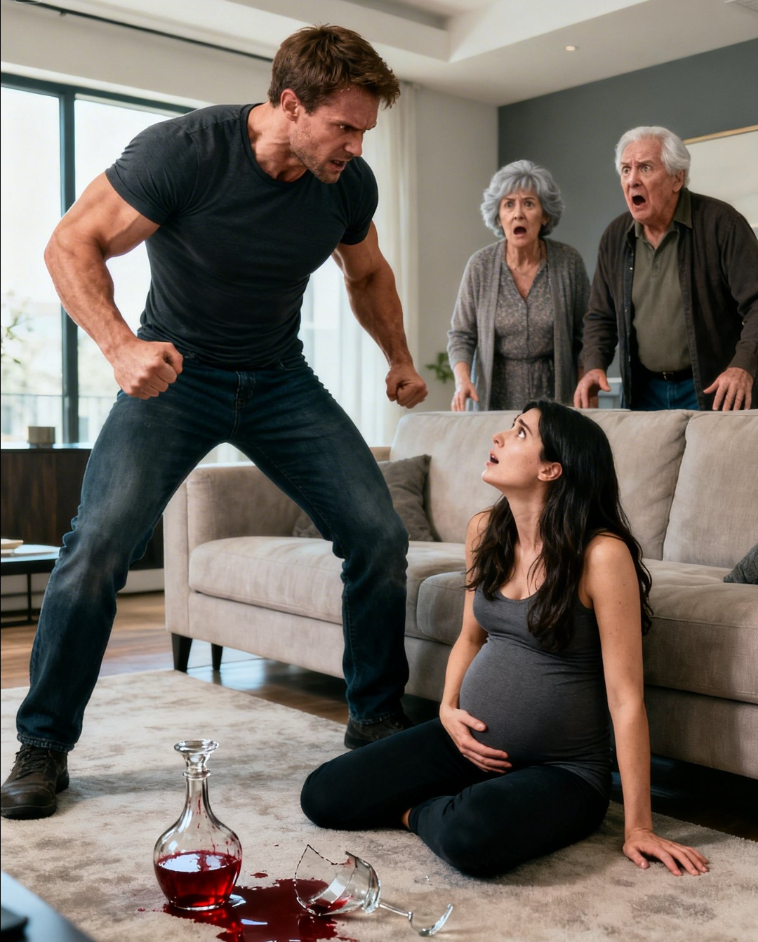 Min man slog mig medan jag var gravid och hans föräldrar skrattade… men de visste inte att ett enkelt meddelande skulle förstöra allt.”