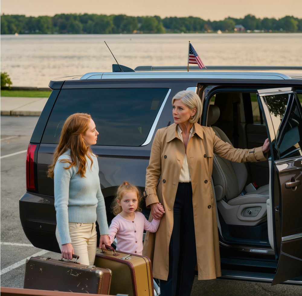 Jag såg min dotter och barnbarn i parken med två resväskor bredvid sig. Jag frågade varför hon inte var med mig. Hon kvävde tårarna och sa att hon hade blivit avskedad eftersom hennes svärfar tyckte att min familj inte var tillräckligt bra. Jag log, öppnade bildörren och sa: “Stig in.” När han väl träffade den verkligt ansvariga personen var det för sent. – Nyheter