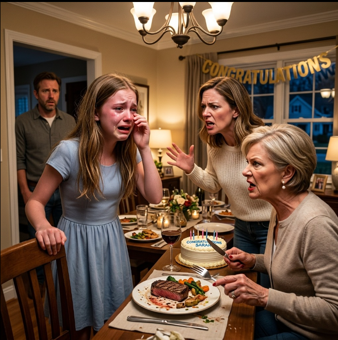 Min grymma svärmor åt upp den enda biffen jag hade sparat till min dotters firande, och hon gjorde det i vetskap om att det skulle såra mig. Hon log som om det inte var någonting, som om att förstöra ögonblicket var en del av hennes nöje. Men hon var inte redo för vad som hände sedan, för min dotter tittade henne i ögonen och sa det ingen av oss förväntade oss.