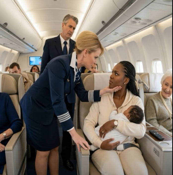 Flygvärdinna slog svart mamma med bebis i handen – visste inte att hennes man ägde flygbolaget!