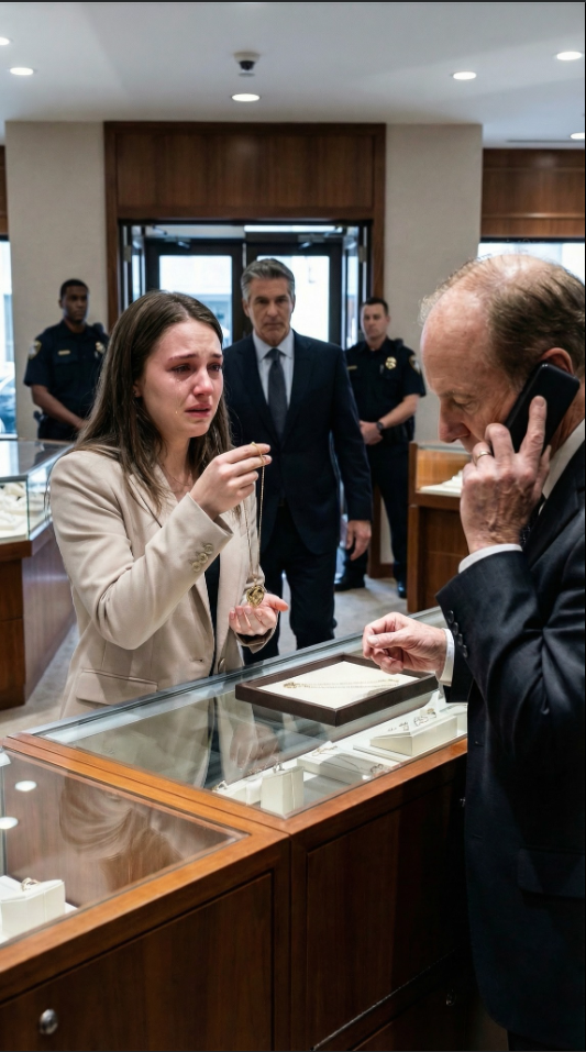 Efter skilsmässan gick jag ut med ingenting annat än en trasig telefon och min mammas gamla halsband – min sista chans att betala hyran. Juveleraren tittade knappt på det… sedan stelnade hans händer till. Hans ansikte vitnade. ”Var fick du tag på den här?” viskade han. ”Den är min mammas”, sa jag. Han stapplade bakåt och utbrast: ”Fröken… husbonden har letat efter dig i tjugo år.” Och sedan öppnades bakdörren.