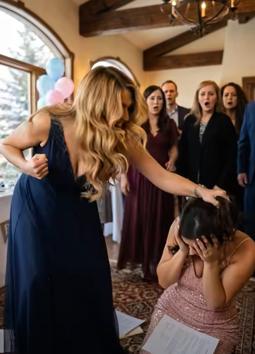 My Husband’s “Best Girlfriend” Ruined Our Gender Reveal. Before I Could Even Announce Our Baby’s Gender, She Spoiled It—And Clung To My Husband As If I Didn’t Exist. I Looked At Him. He Ignored Me Completely. So I Walked Away In Silence, Already Preparing To Teach Them The Most Unforgettable Lesson Of Their Lives.