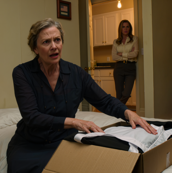 Efter att ha gått i konkurs flyttade jag in hos min son för att pussla ihop mitt liv igen, men redan första dagen lade min svärdotter en hembiträdesuniform på min säng och sa kallt: ”Ta på dig den”, medan min son bara stod där och tillade: ”Gör som hon säger, och var tacksam att du fortfarande har tak över huvudet”, så jag drog tyst ut min resväska genom dörren, och några månader senare var det samma två personer som inte kunde titta rakt in i skärmen – Nyheter