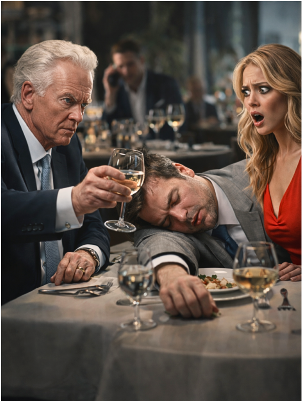 Jag sålde mitt företag för 60 miljoner dollar och bestämde mig för att fira med min dotter och hennes man. Vi gick till den dyraste restaurangen i stan. När jag gick därifrån för att svara i telefon kom en servitör fram och sa: “Det verkar som att din dotter har hällt upp något i ditt glas.” Så jag gick tillbaka och bytte glas. 15 minuter senare… – Nyheter