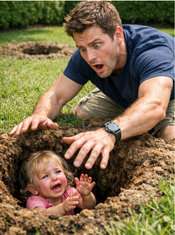 Jag kom hem från utplaceringen tre dagar för tidigt. Min dotter var inte i sitt rum. Min fru sa att hon var hos sin mormor, så jag körde dit. Men istället hittade jag min dotter på bakgården, stående i ett hål och gråtande. ”Mormor sa att elaka flickor sover i gravar.” Hon var bara två år gammal. Jag drog ut henne omedelbart. Sedan viskade hon: ”Pappa, titta inte i det andra hålet…” – Nyheter