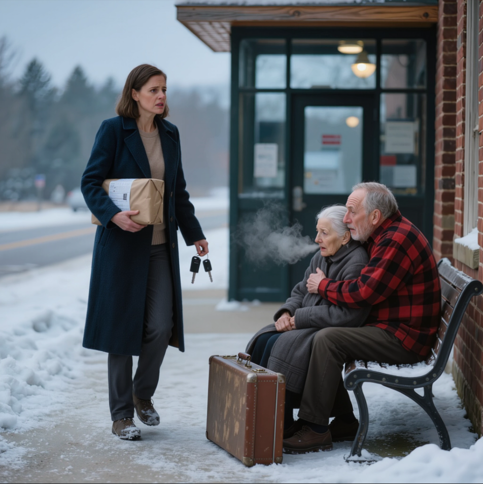 På julafton fick en änka, mamma, syn på ett äldre par som stelnade till is på en bänk på en busstation, klamrade sig fast vid två slitna resväskor och väntade på sonen som lovade: ”Jag tar hand om allt.” Hon tog med dem hem för en varm måltid, en trygg natt och en riktig jul – utan att kunna föreställa sig att mannen som övergivit dem några dagar senare skulle dyka upp vid hennes ytterdörr och kräva: ”Jag är här för mina föräldrar.” – Nyheter