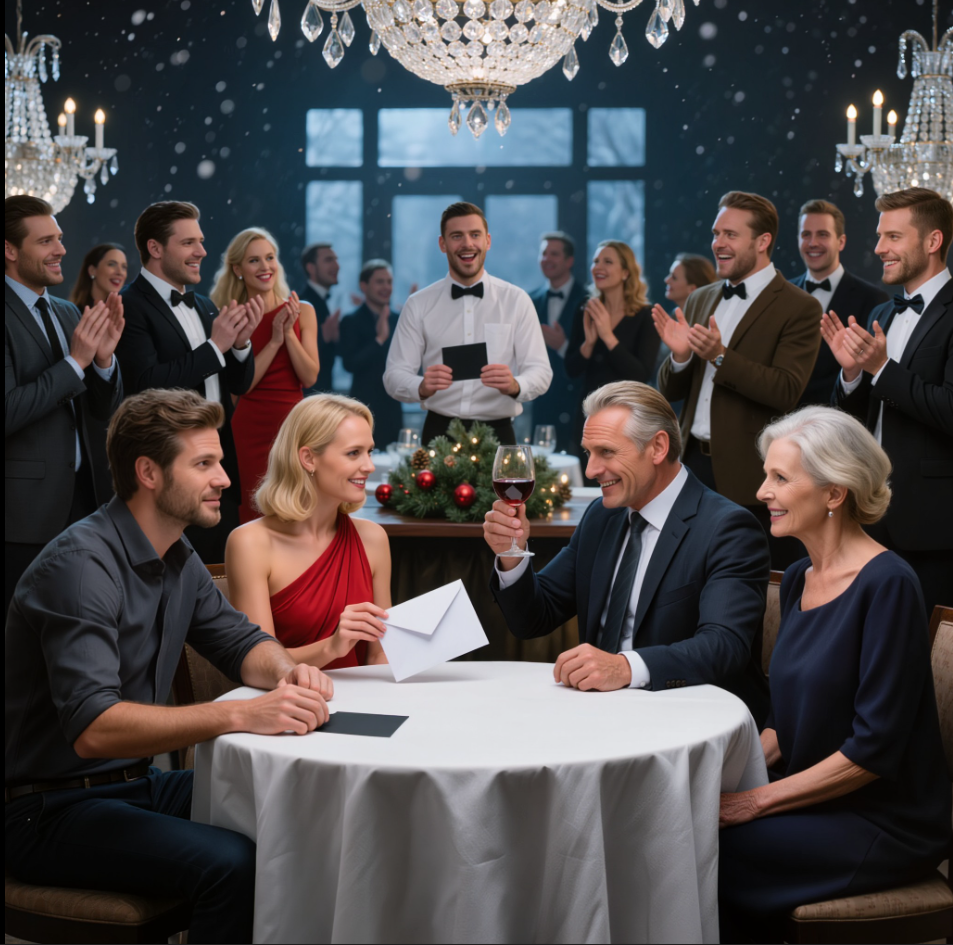 Min fru sköt skilsmässopapper över julbordet medan hennes pappa höjde ett glas och sa: ”Hemlös i februari” – och 42 personer applåderade faktiskt. Sedan räckte jag servitören det svarta kortet som min farbror låtit mig bära i 16 år, och färgen försvann från hans ansikte så snabbt att hela rummet glömde hur man skrattar på en gång. – Nyheter