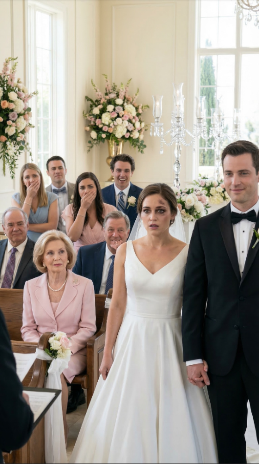 På min bröllopsdag dök jag upp med ett blått öga. Min fästman stod bredvid mig… och när han såg min mamma log han. Sedan sa han: “Det är så att hon lär sig.” Alla i rummet skrattade. Och sedan gjorde jag något som chockade dem alla… – Sanna berättelser