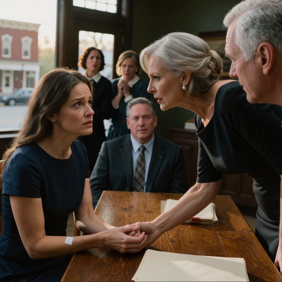 Tre timmar innan min mormors testamente skulle läsas upp, klämde min mamma min handled på advokatkontoret och viskade: ”Om du får ett enda öre, ska jag göra ditt liv till ett helvete.” Hon hade redan låst ute mig medan mormor låg för döden och förvandlat min tystnad till ett bevis på att jag hade övergivit henne – så när advokaten öppnade en andra bunt papper bundna med ett rött gem förändrades hela rummet. – Nyheter