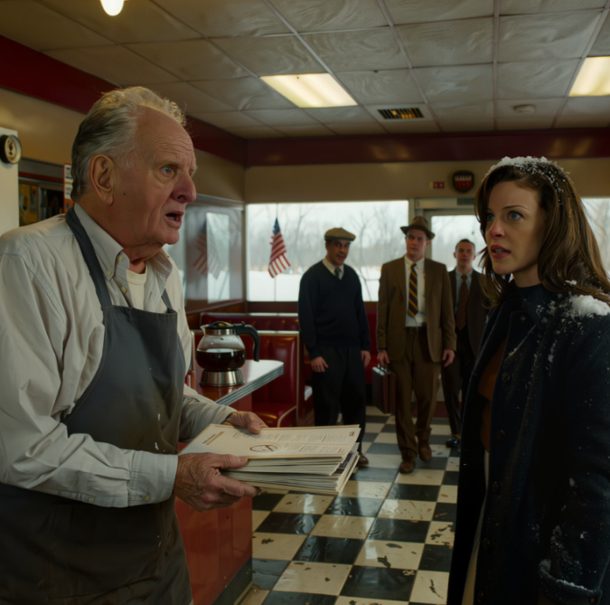 1992, mitt i en snöstorm strax före jul i Nebraska, öppnade jag min diner för en strandsatt familj för natten – 30 år senare, exakt samma dag som banken skulle ta över nycklarna till Holloway’s Diner, när jag stod ensam bakom disken för sista gången och trodde att jag hade förlorat allt, kom tre välklädda främlingar in med en advokat och upprepade en fråga som fick mig att stanna upp. – Nyheter