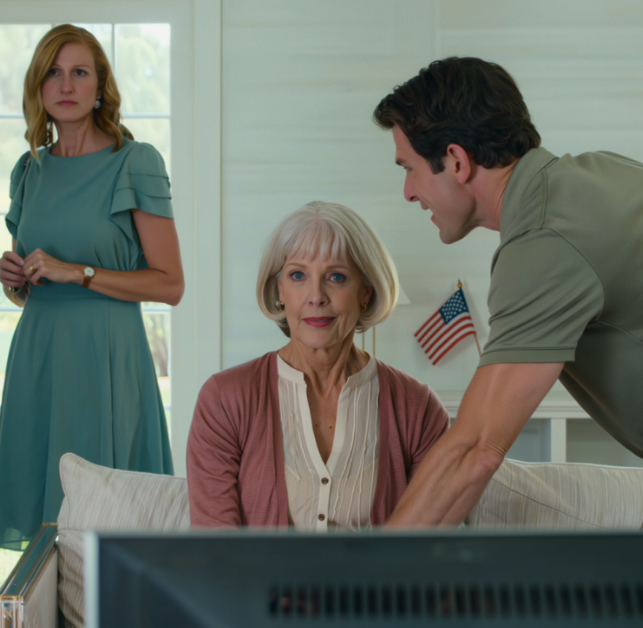 Jag satt i mitt eget vardagsrum i Arizona och tittade på TV när min svärson kom fram, stängde av skärmen och sa: ”Gå ut. Det här huset känns inte som ditt längre.” Jag trodde ärligt talat att jag hade hört fel. Min dotter stod där, med båda händerna gripande i remmarna på sina väskor, och vände sedan bort ansiktet. I det ögonblicket blev allt inom mig stilla. Inte dramatiskt. Inte en kollaps. Bara en klarhet så kall att den lade sig djupt i mitt bröst. Jag tog upp mina nycklar och gick tyst ut. Nästa morgon…