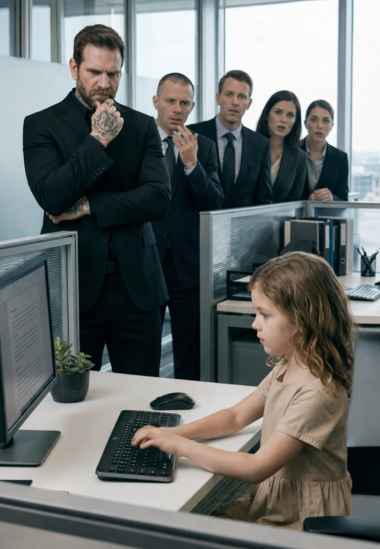 Alla förbisedde den tysta lilla flickan — “bara städarens dotter”, sa de. Men när 500 miljoner dollar hängde på en skör tråd fick USB-minnet i hennes hand VD:n att brista i tårar.